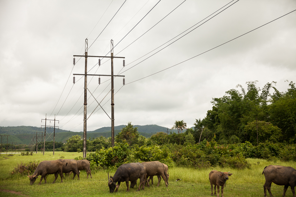 Power lines.