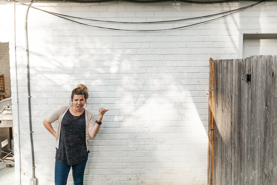 That's me, being 28. This is what I call an "outtake" because Travis forgets that he needs to squat while taking a photo of me. (It's also an outtake because look at my face and the pregnant shape my shirt is making. Better with age, I tell ya'.)